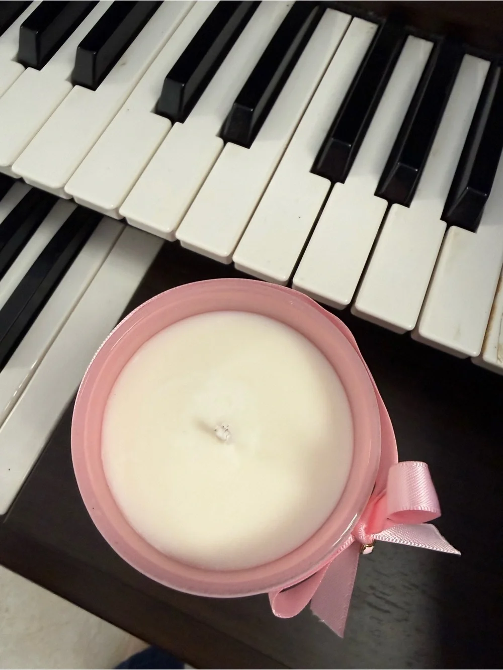 White Tea & Vanilla Soy Candle — Pink Decorative Jar